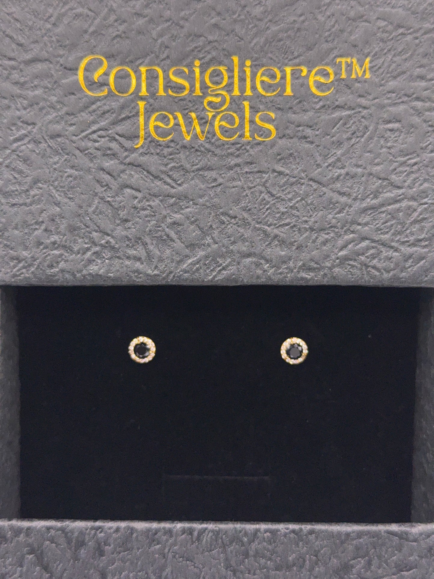 High Quality Vermeil and Moissanite Halo Earrings