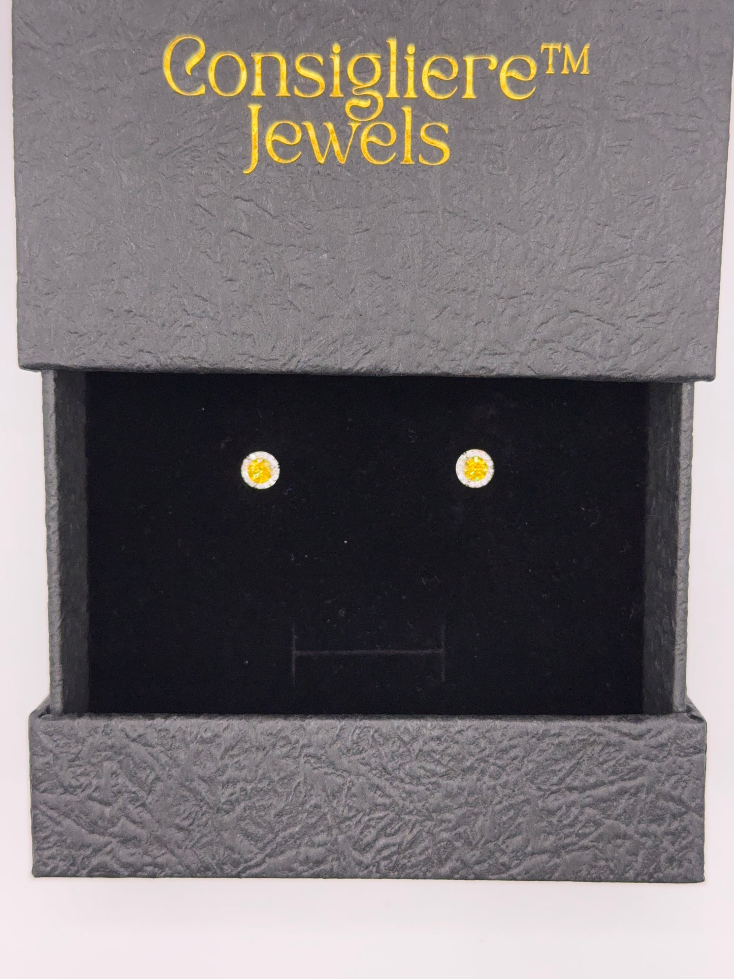 High Quality Vermeil and Moissanite Halo Earrings