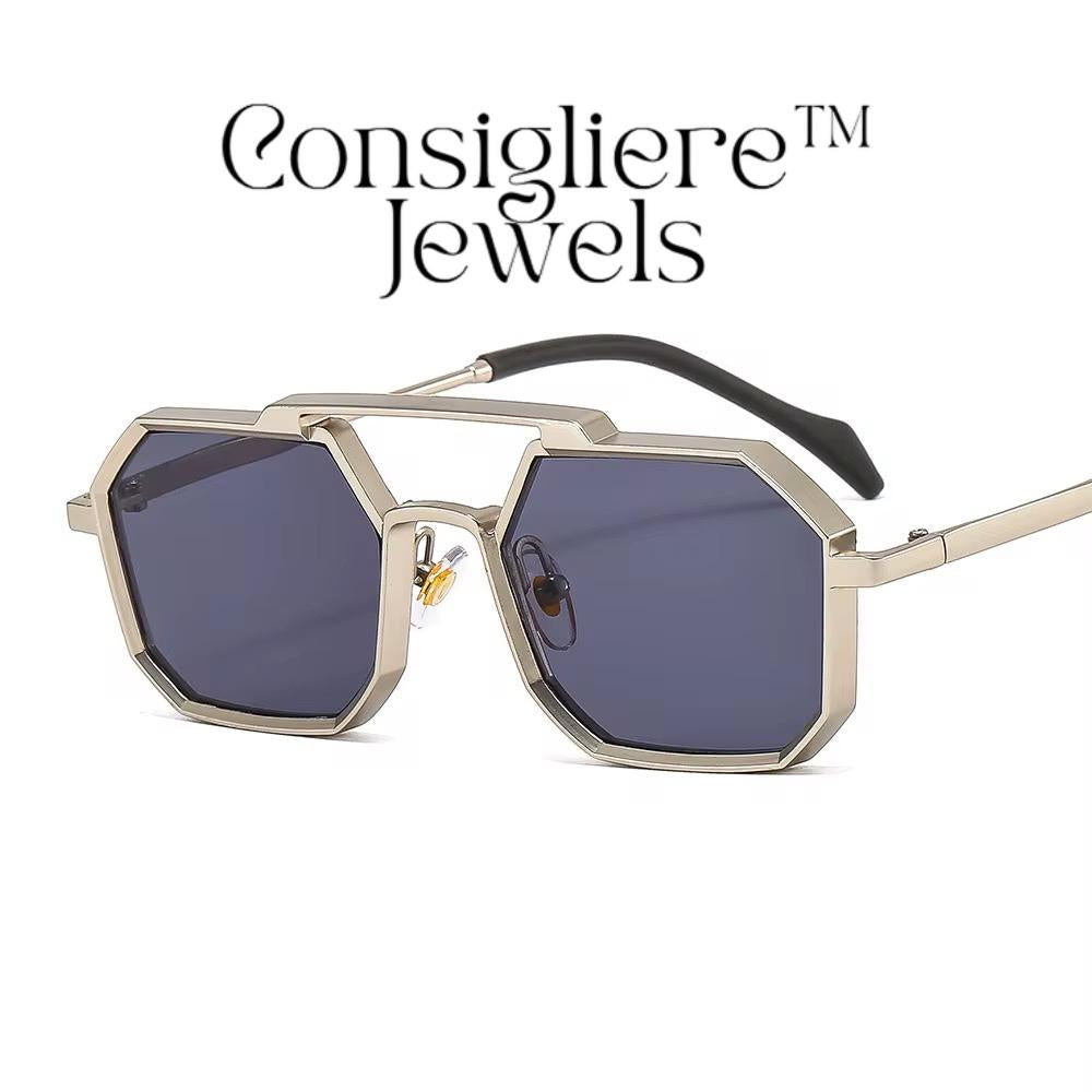 Niche, luxury metal sunglasses with UV protection and tinted options. Laser engraved with discrete branding. Fashion eyewear for a fashion driven lifestyle.