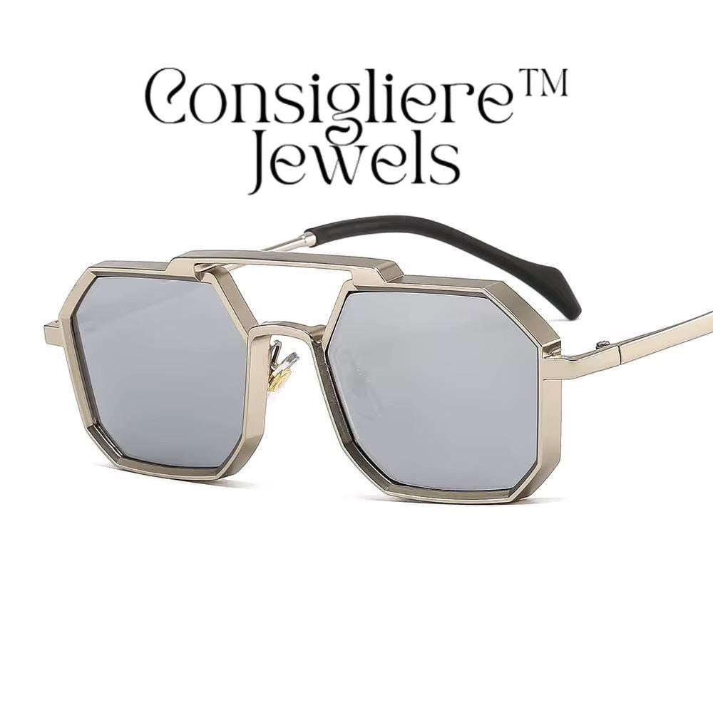 Niche, luxury metal sunglasses with UV protection and tinted options. Laser engraved with discrete branding. Fashion eyewear for a fashion driven lifestyle.